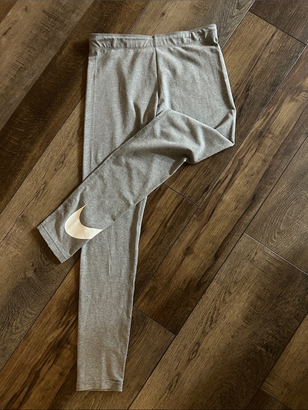 Nike Kids Grey Leggings with White Swoosh